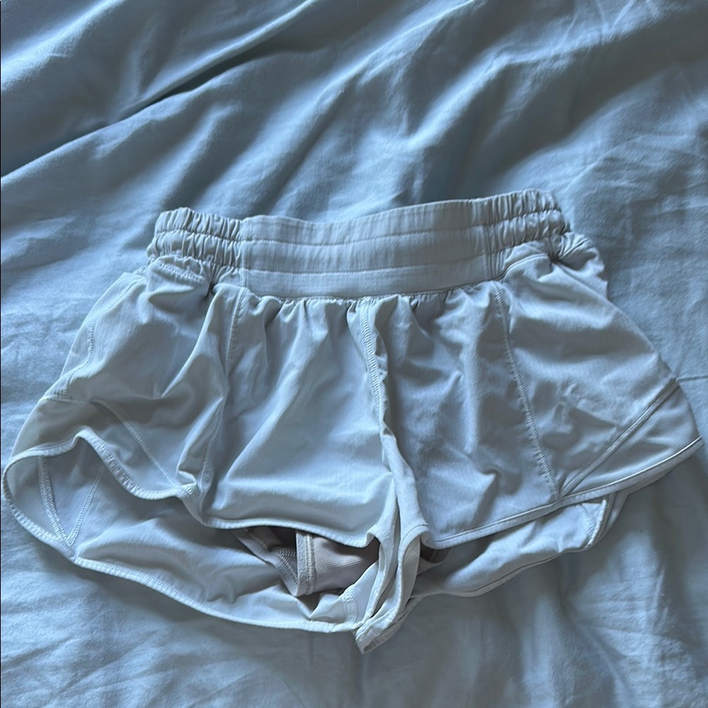 White Lululemon Hotty Hot Shorts